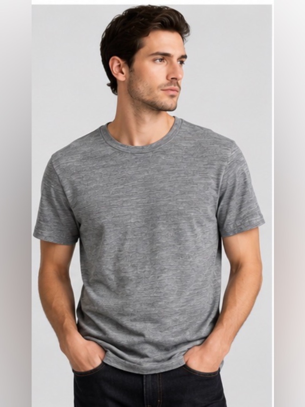 Rag & Bone Classic Heather Gray Crewneck T-Shirt – Men’s Large